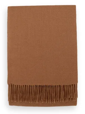 100% Baby Alpaca Woven Scarf - Natural Camel