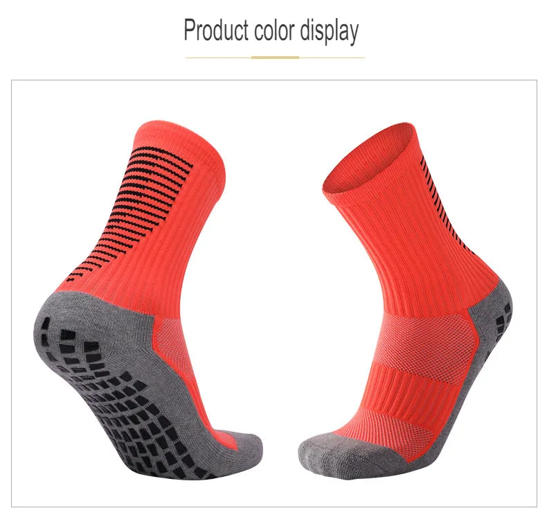 Adult Thickened Towel Football Socks Men's Non-Slip Wear-Resistant Mid-Calf Socks Sweat-Absorbent Breathable Sports Socks Batch