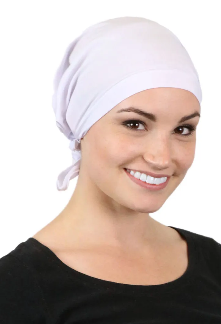 Bamboo Celeste Headscarf Pre Tied Chemo Headwear 50  UPF Sun Protection