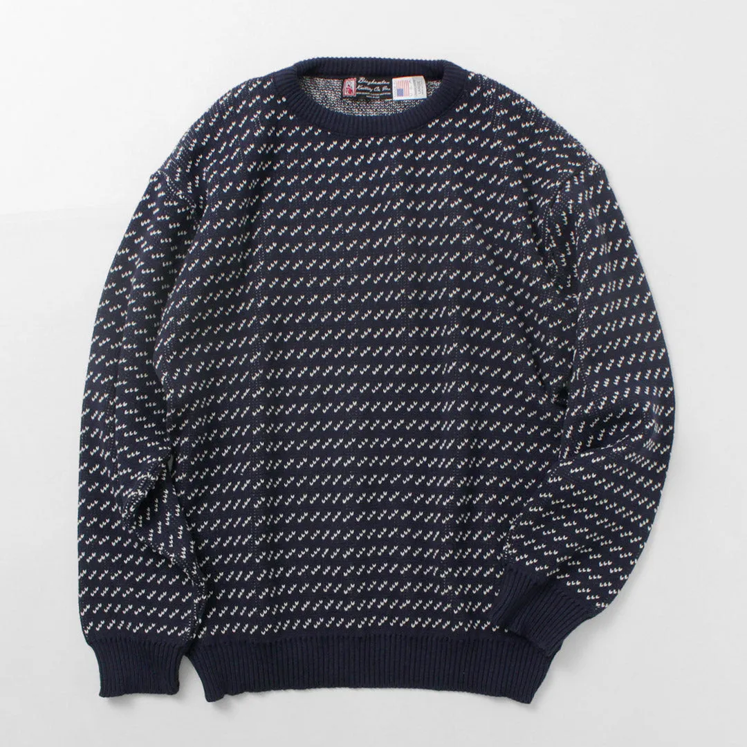 BINGHAMTON KNITTING COMPANY / Birds Eye Crew Sweater