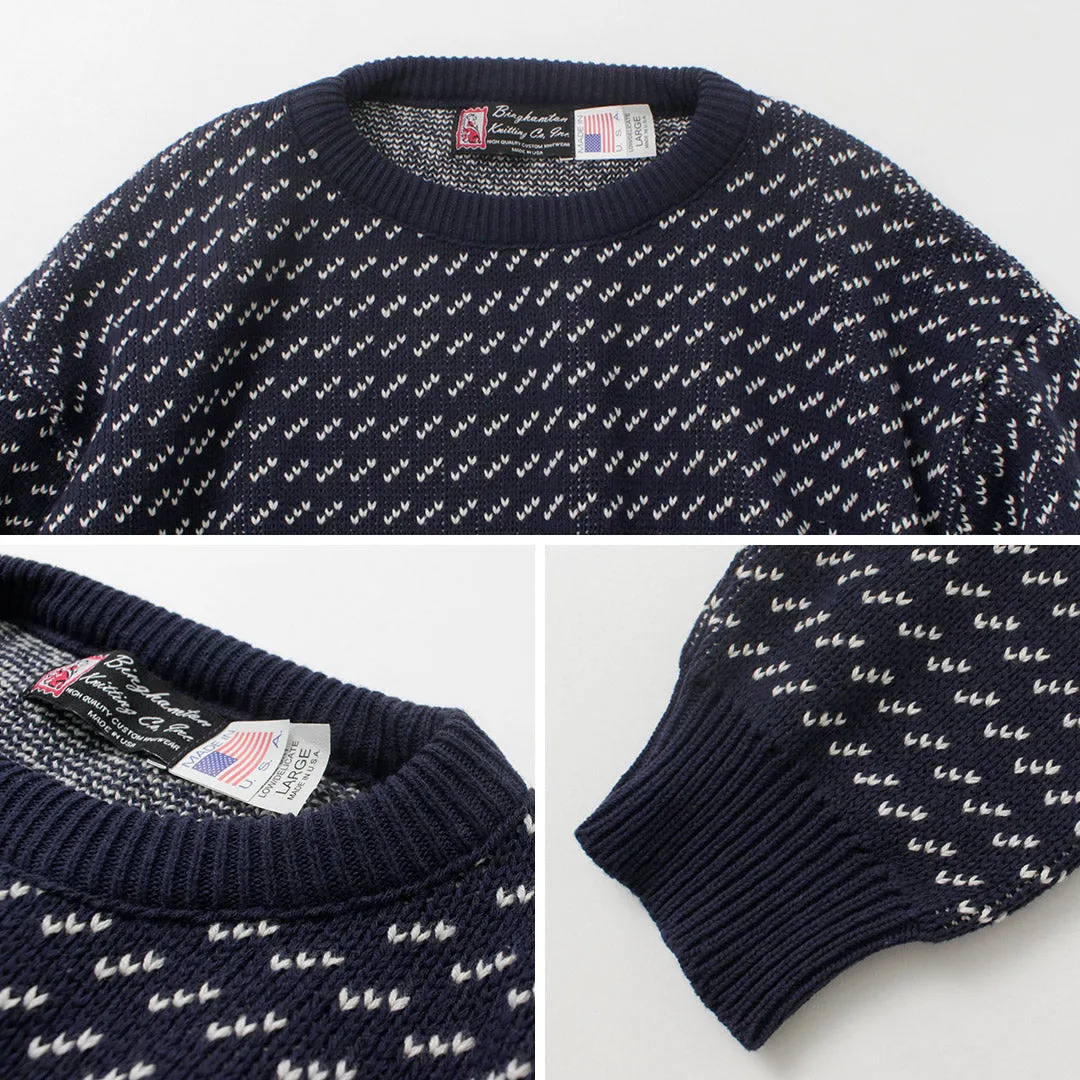 BINGHAMTON KNITTING COMPANY / Birds Eye Crew Sweater