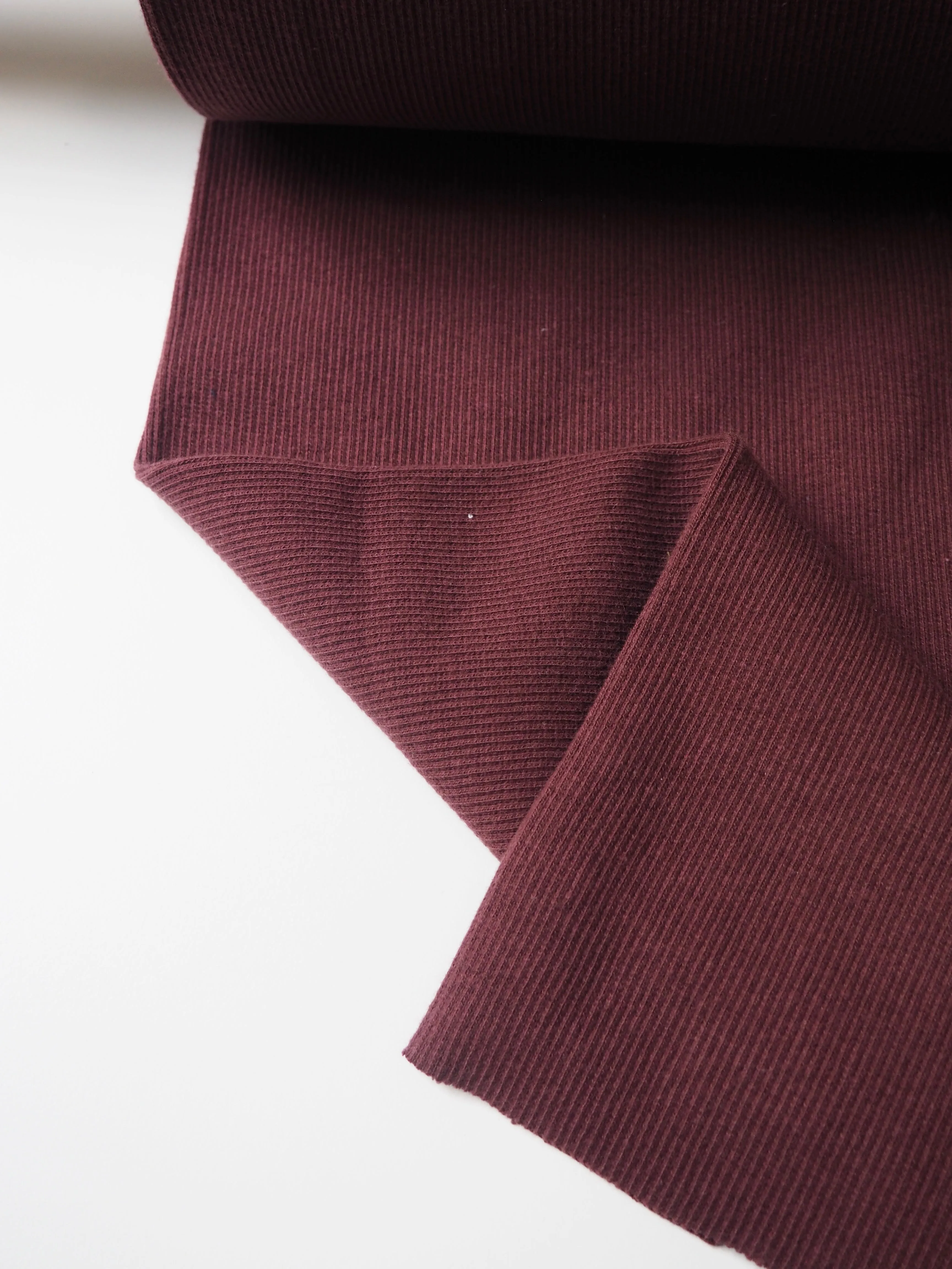 Burgundy Chunky Ribbing