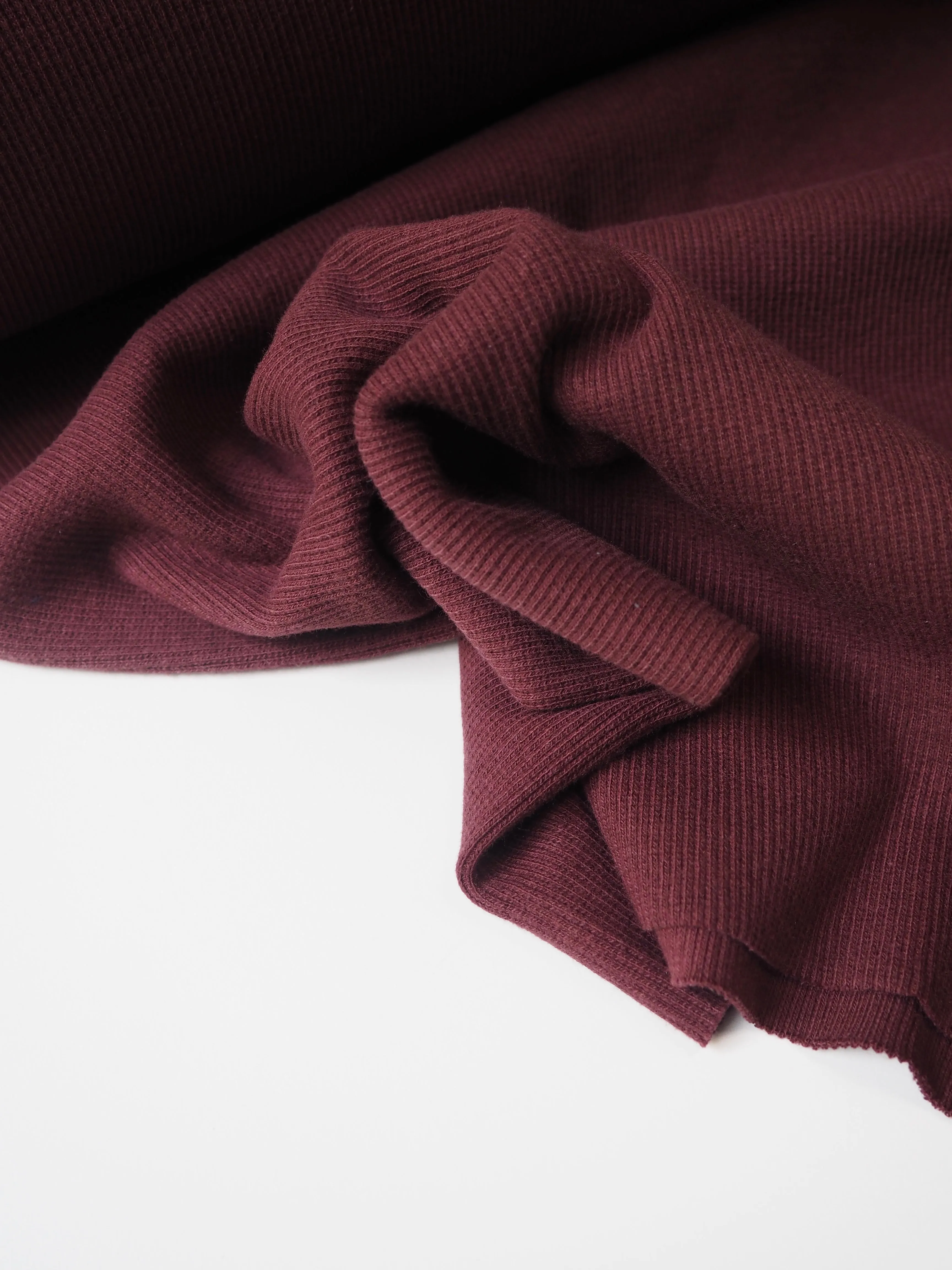 Burgundy Chunky Ribbing