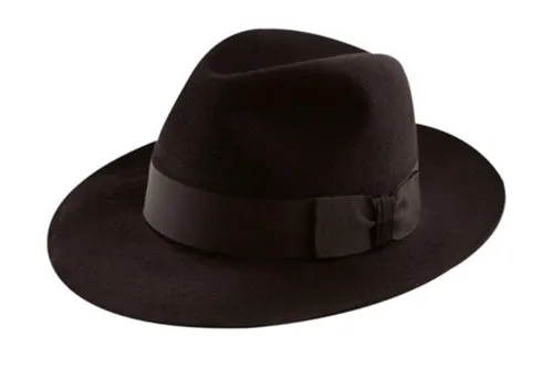 Christys' of London Hand Made Fur Felt Center Dent Fedora Hat