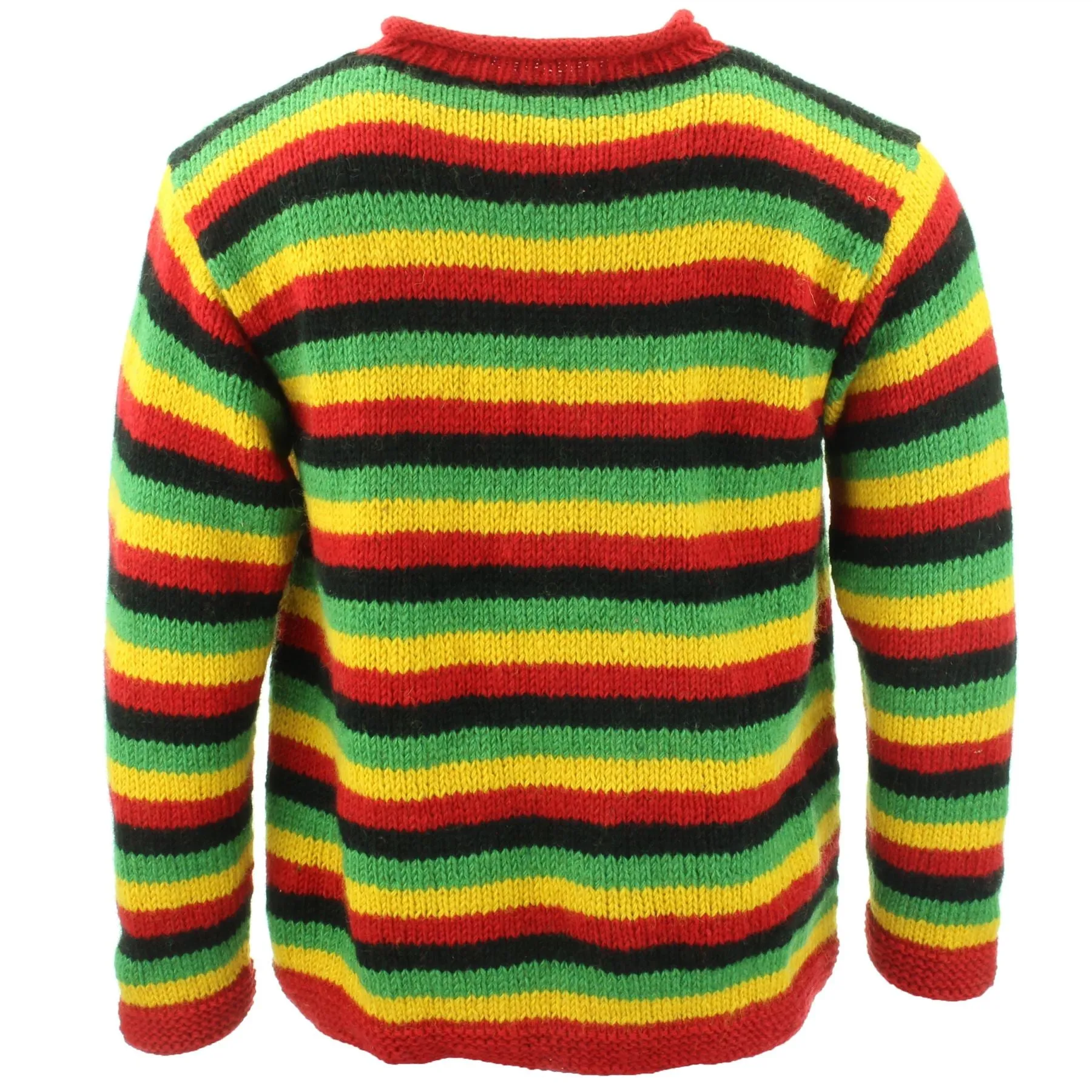 Chunky Wool Knit Jumper - Stripe Rasta