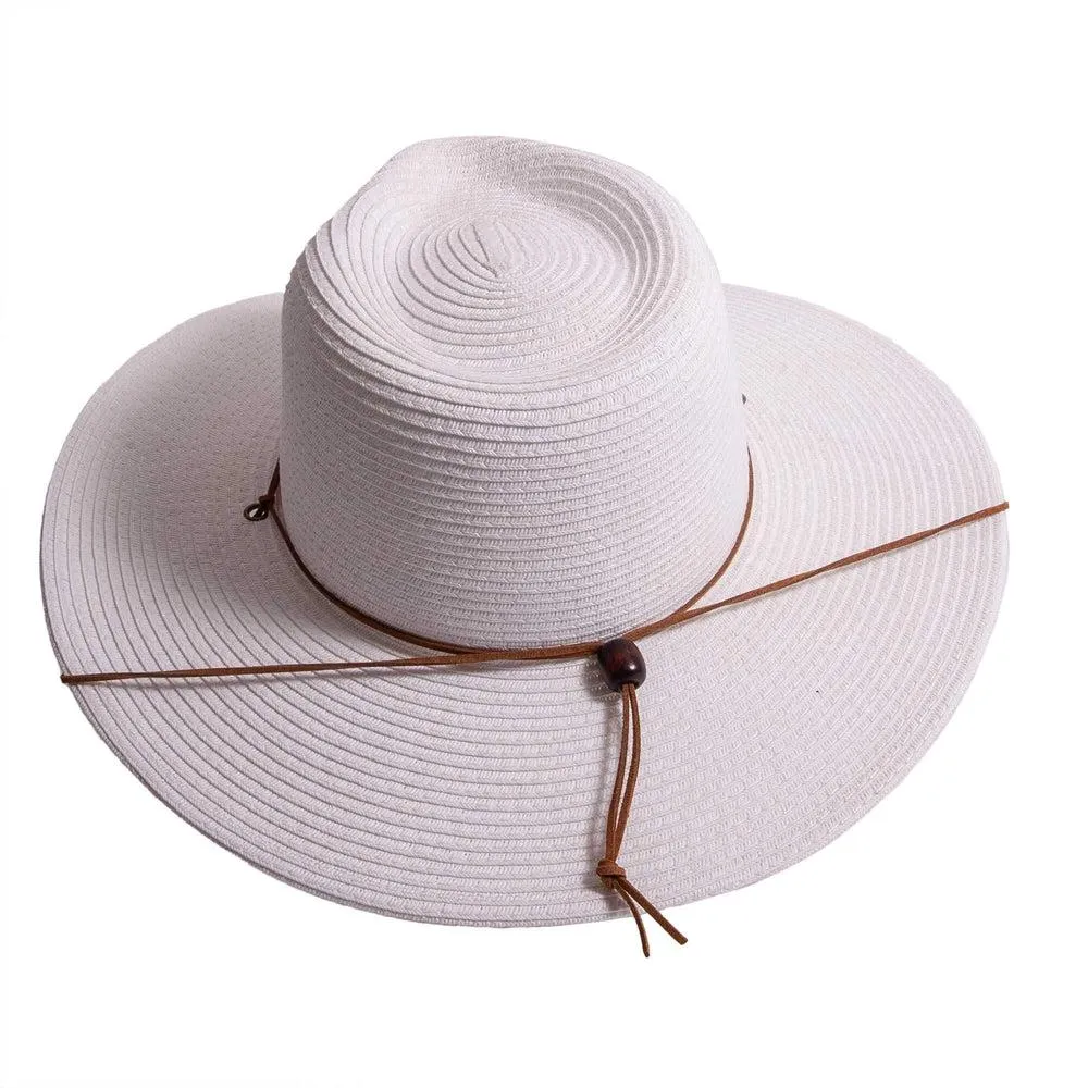 Felix | Mens White Wide Brim Straw Sun Hat