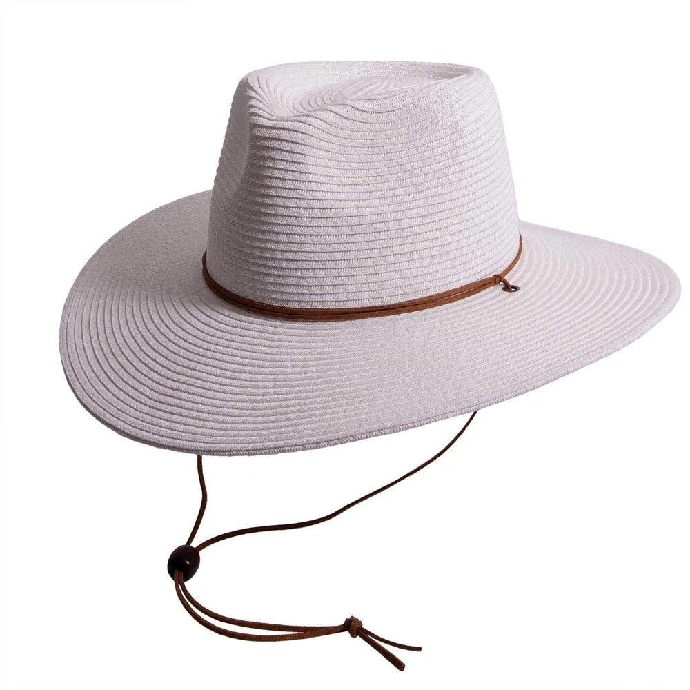 Felix | Mens White Wide Brim Straw Sun Hat