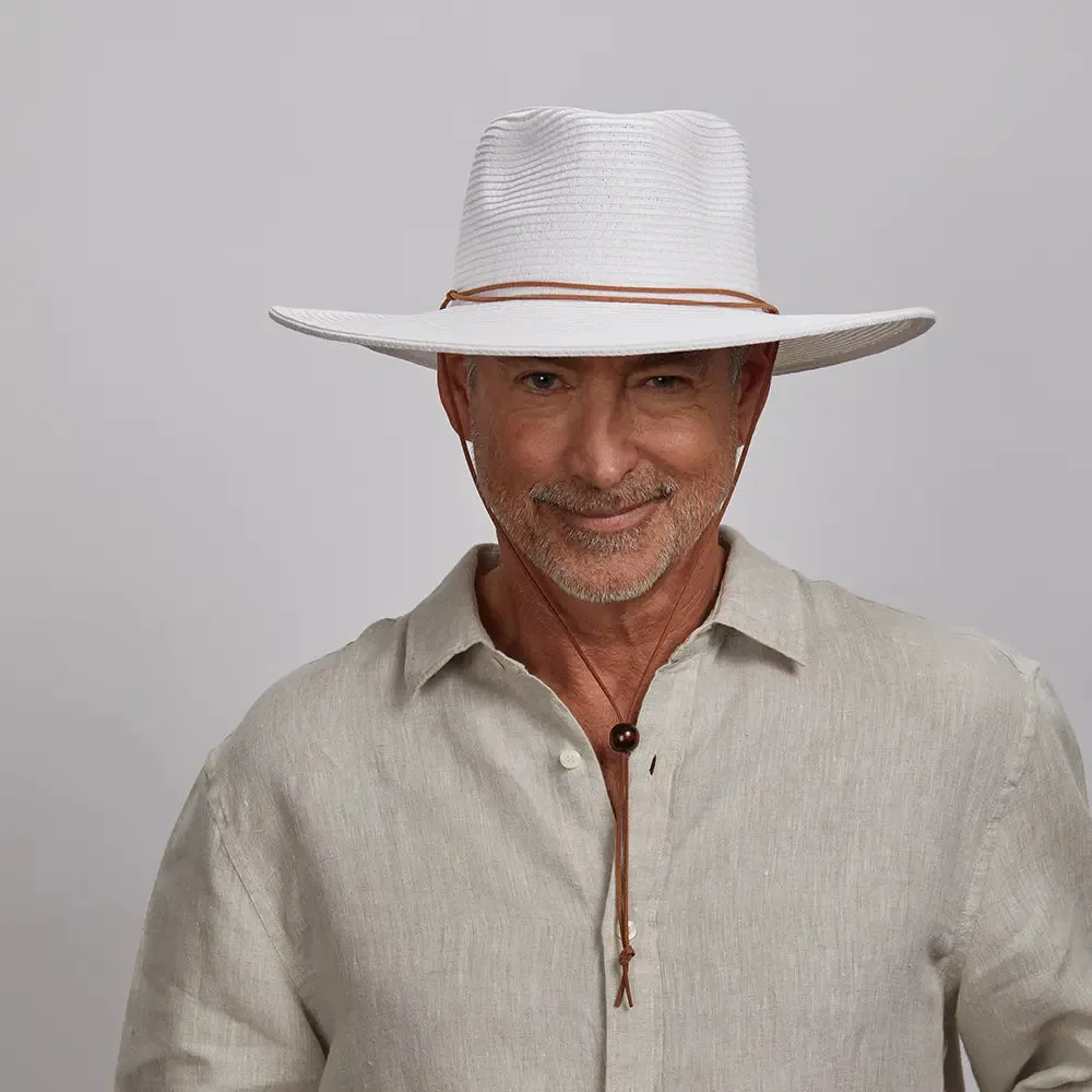 Felix | Mens White Wide Brim Straw Sun Hat