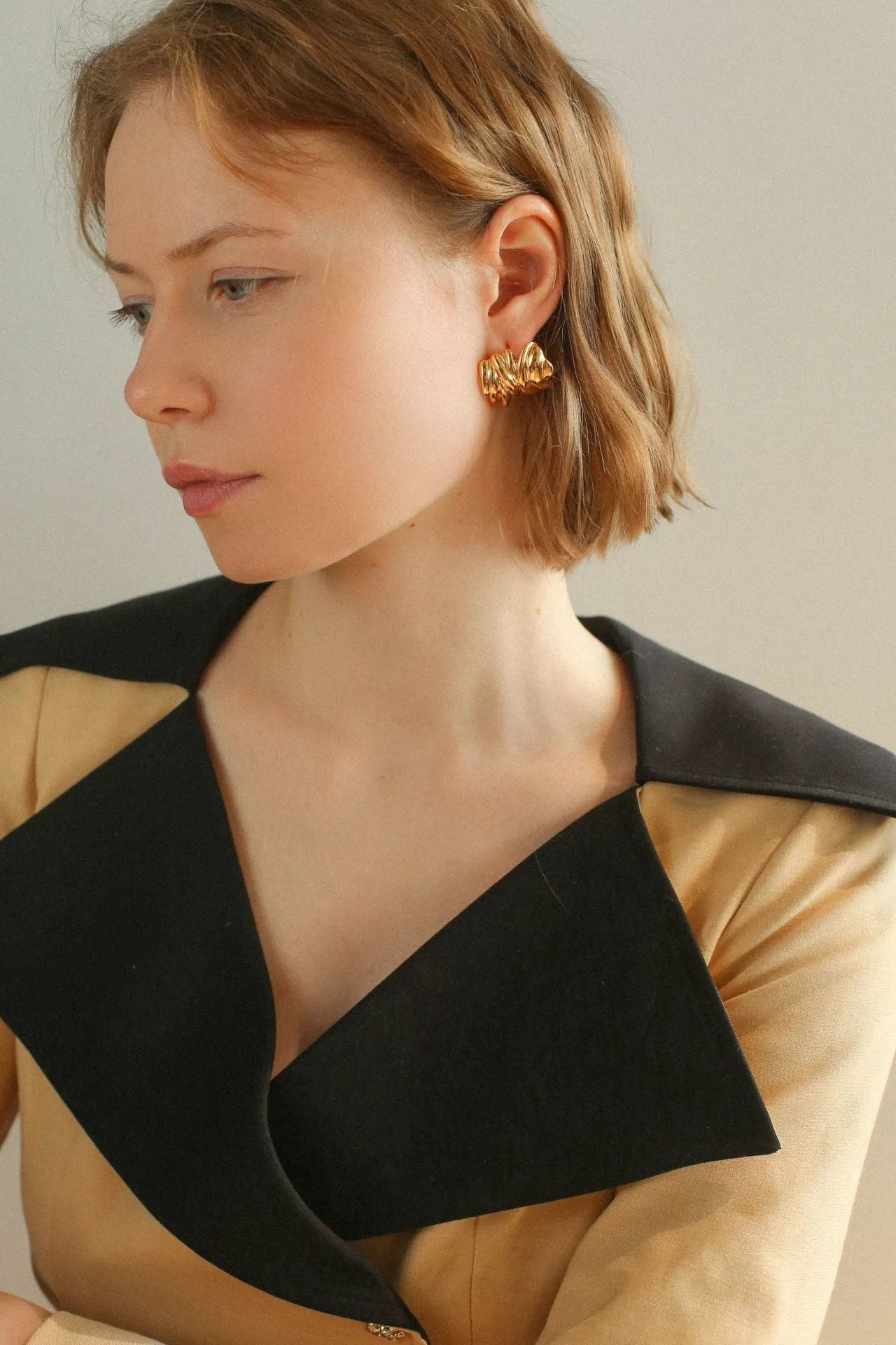 Geometric Twisted Metal Earrings