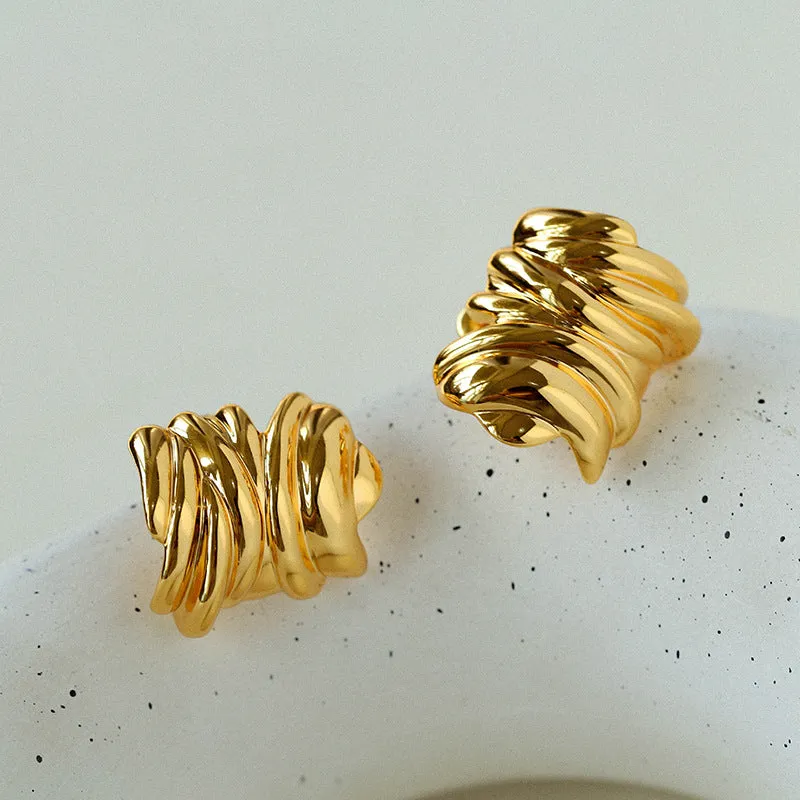 Geometric Twisted Metal Earrings