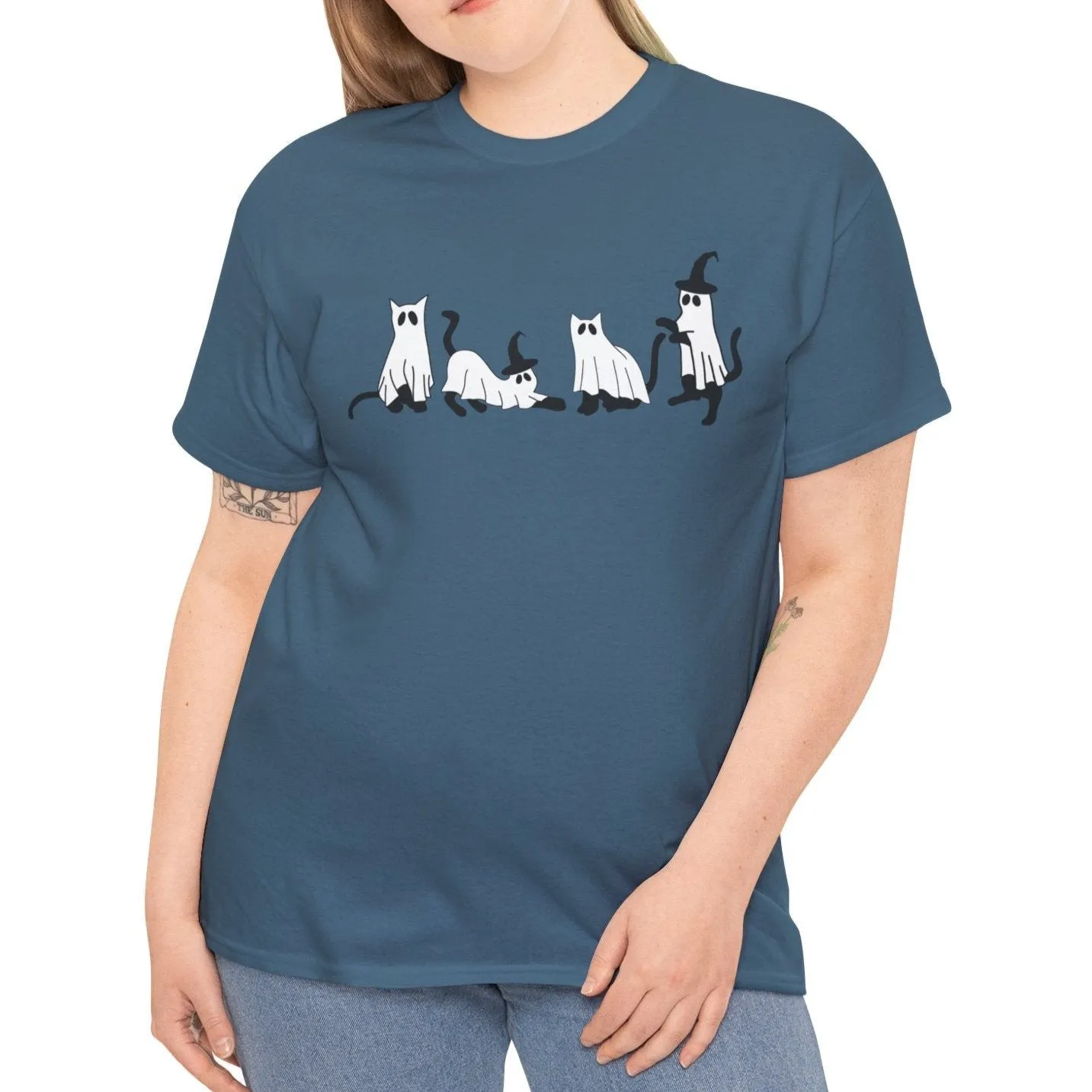 Ghostly Cats & Witch Hats Tee