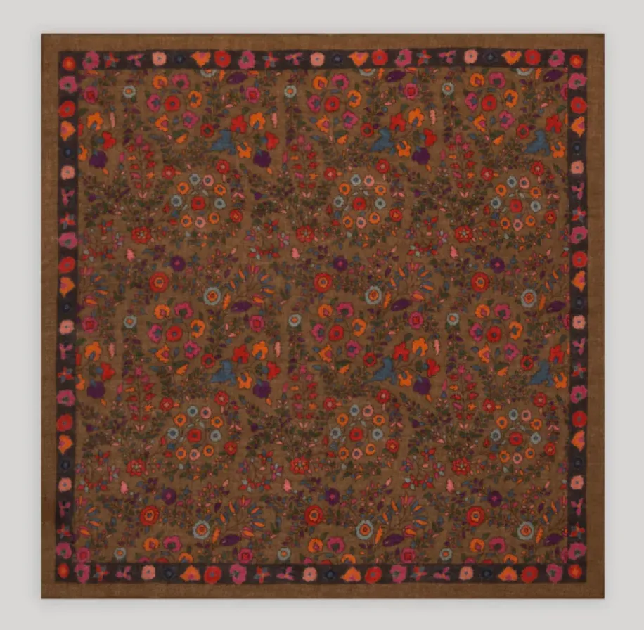 Hartford Floral Square Woven Scarf