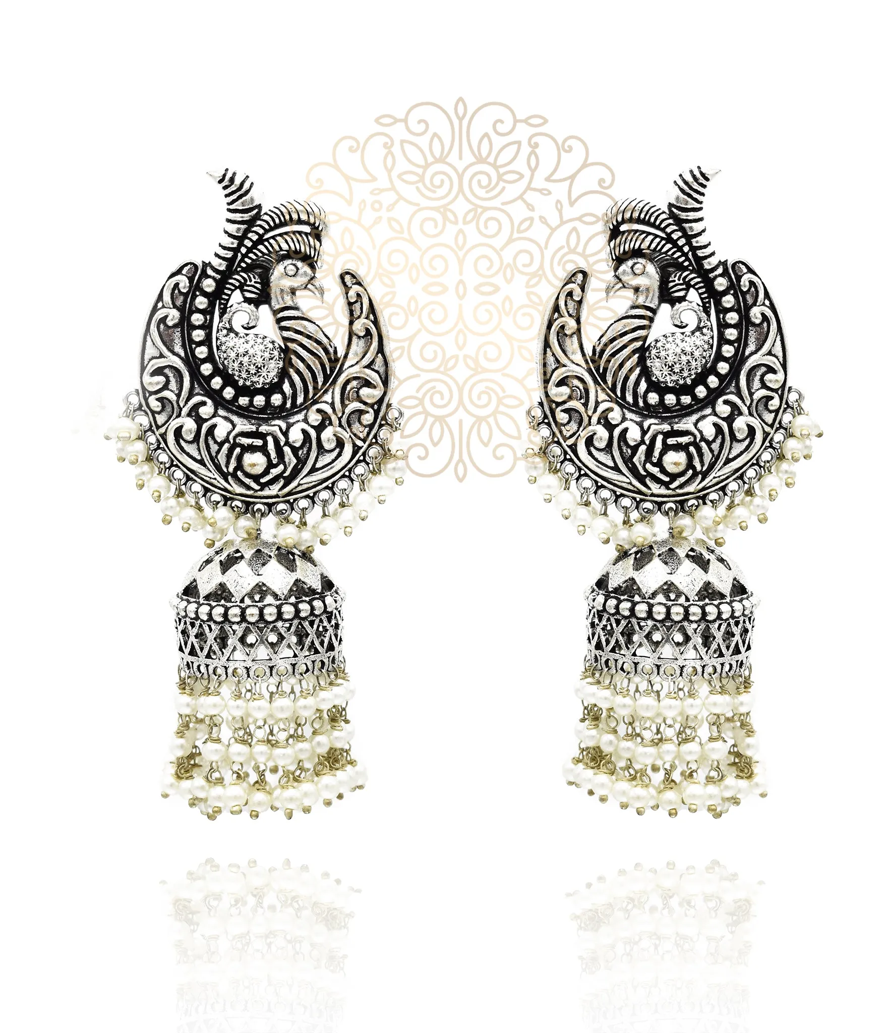 Kruttika Silver Earrings