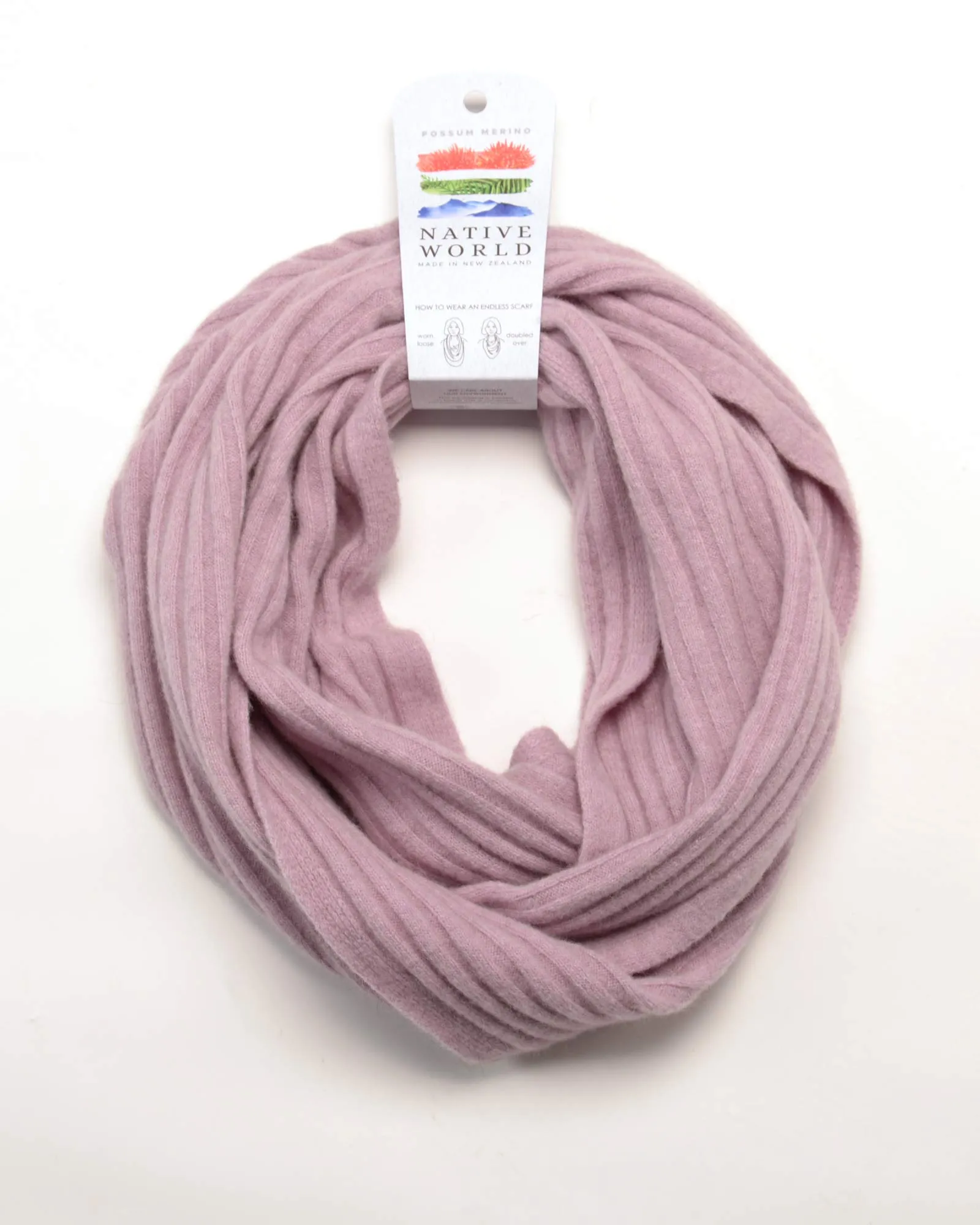 Lilac Ribbed Loop Scarf - NX861