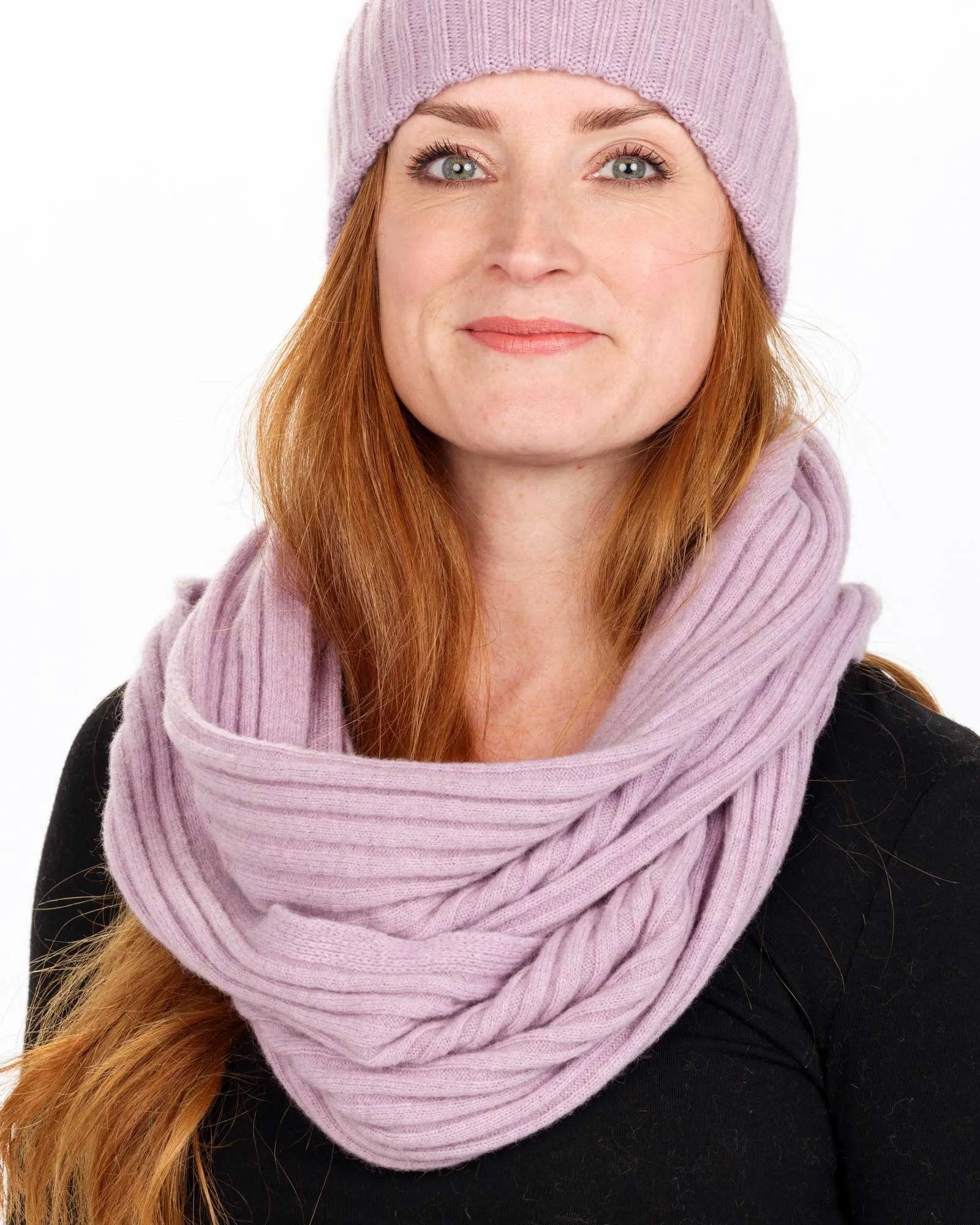 Lilac Ribbed Loop Scarf - NX861