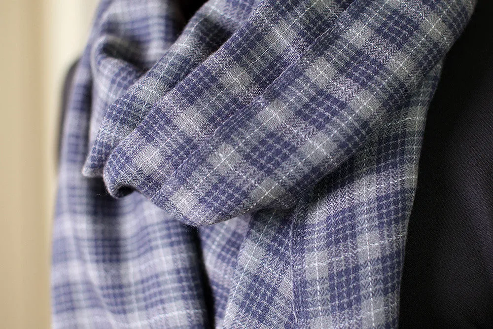 Marco Checkered Fine Soft Wool Scarf