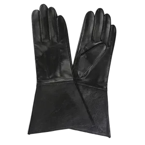 Men's Gauntlet Leather Gloves Soft Lambskin Touch Screen Driving