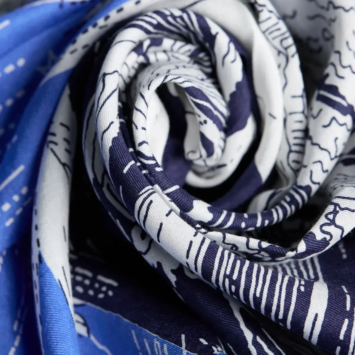 MERVEILLEUX - BLEU SCARF