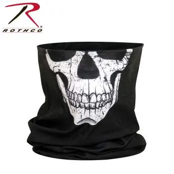 Multi-Use Neck Gaiter and Face Covering Tactical Wrap - Skull Print