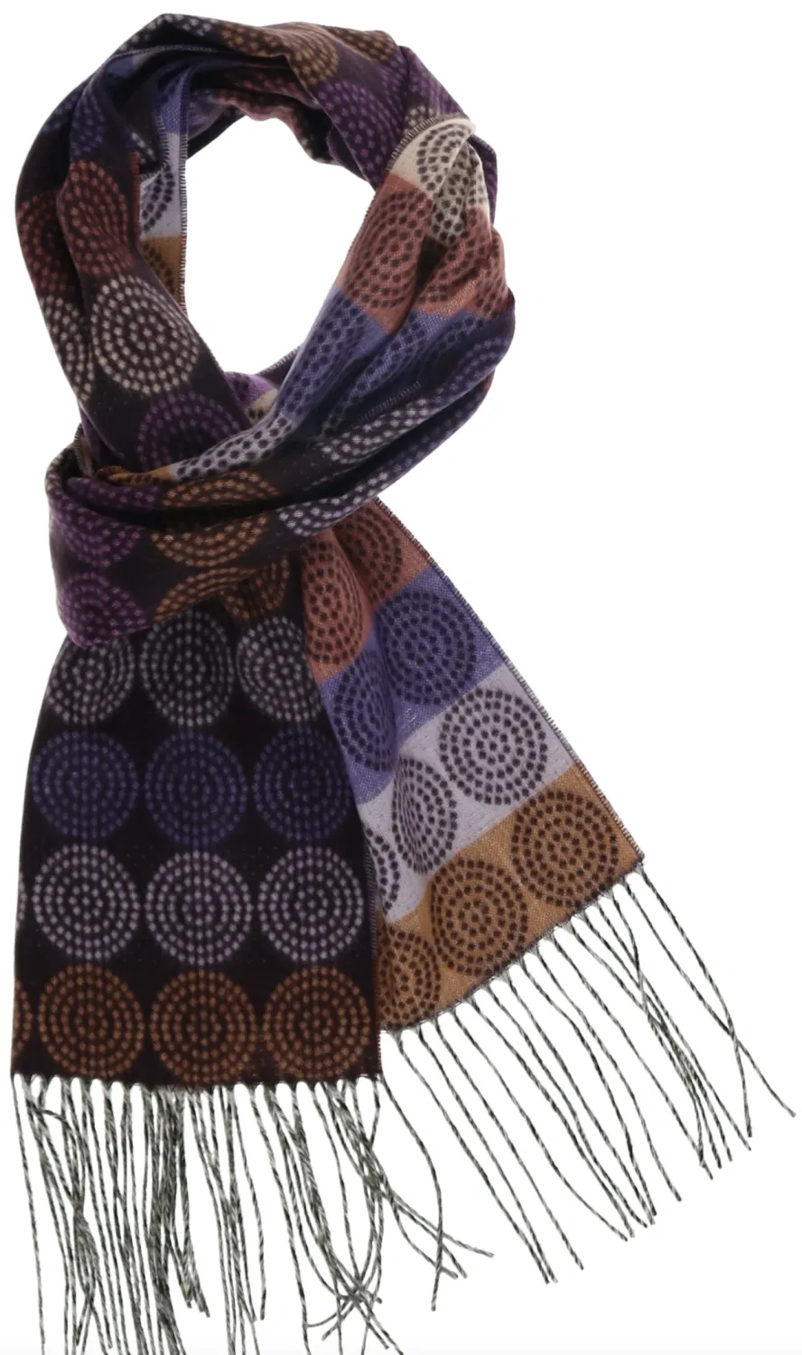 Plum Dash Dots Cashmink Scarf