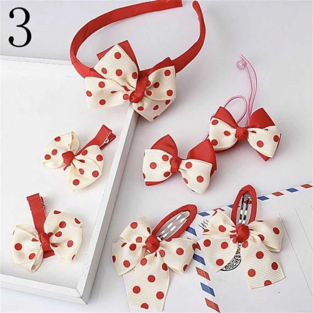 Polka Dot Headband - 7 Piece Set