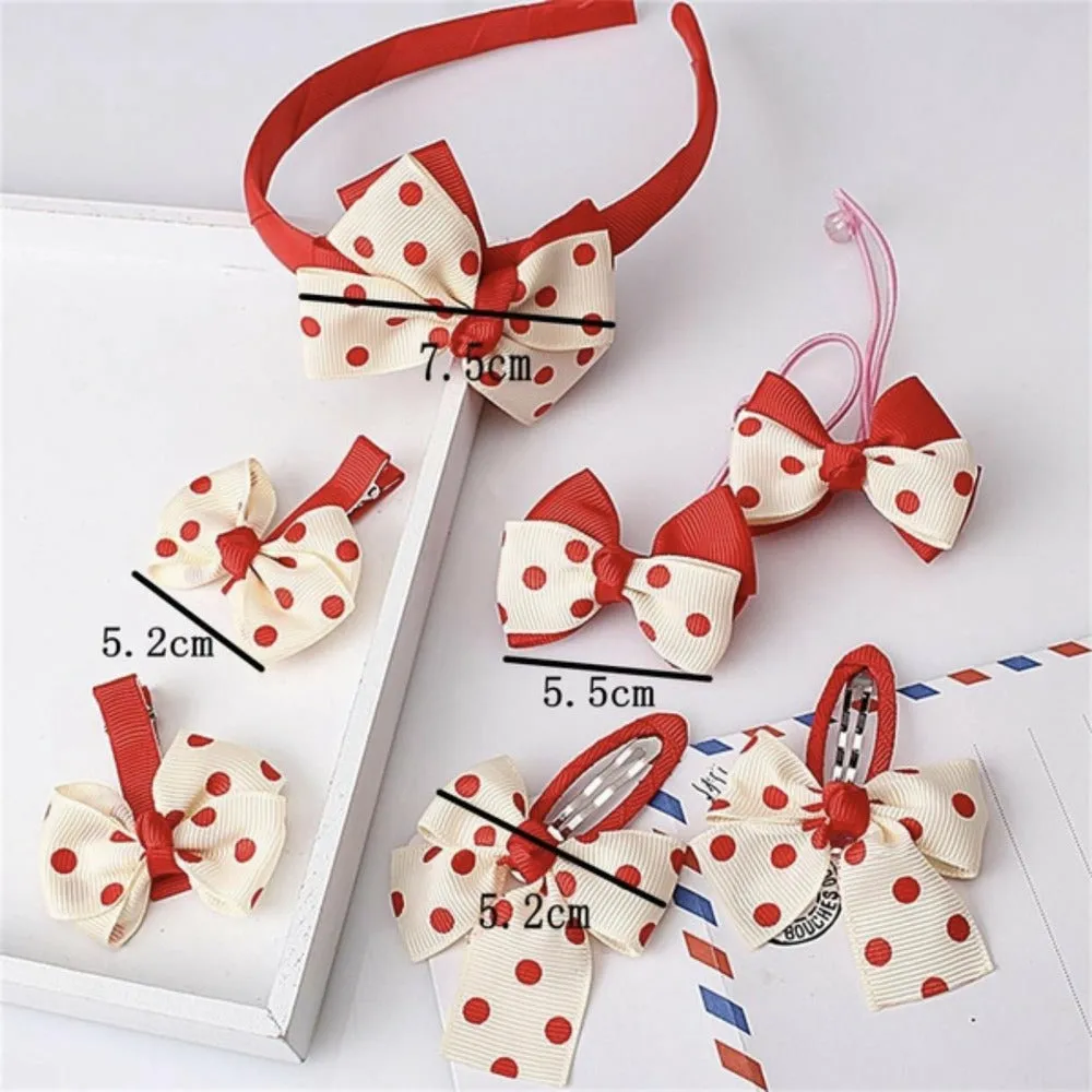 Polka Dot Headband - 7 Piece Set