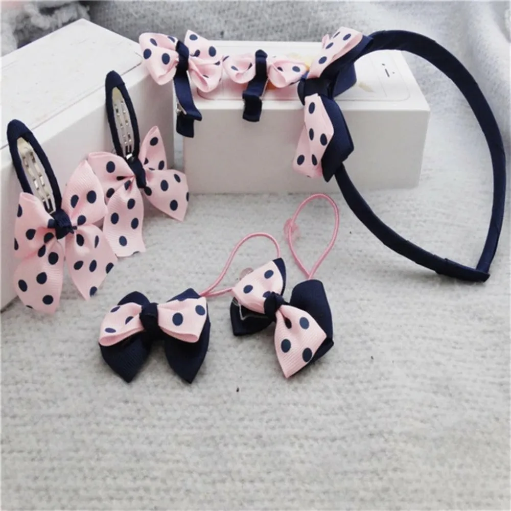 Polka Dot Headband - 7 Piece Set