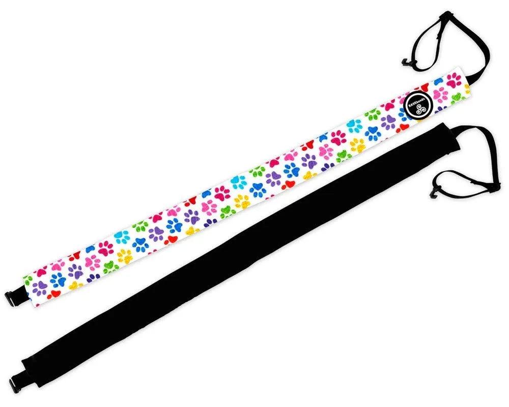 RAVEbandz Adjustable Headbands Animal Designs - (Colorful Paw Prints)