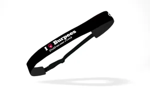 RAVEbandz Adjustable Headbands Slogans - (I Love Burpees)