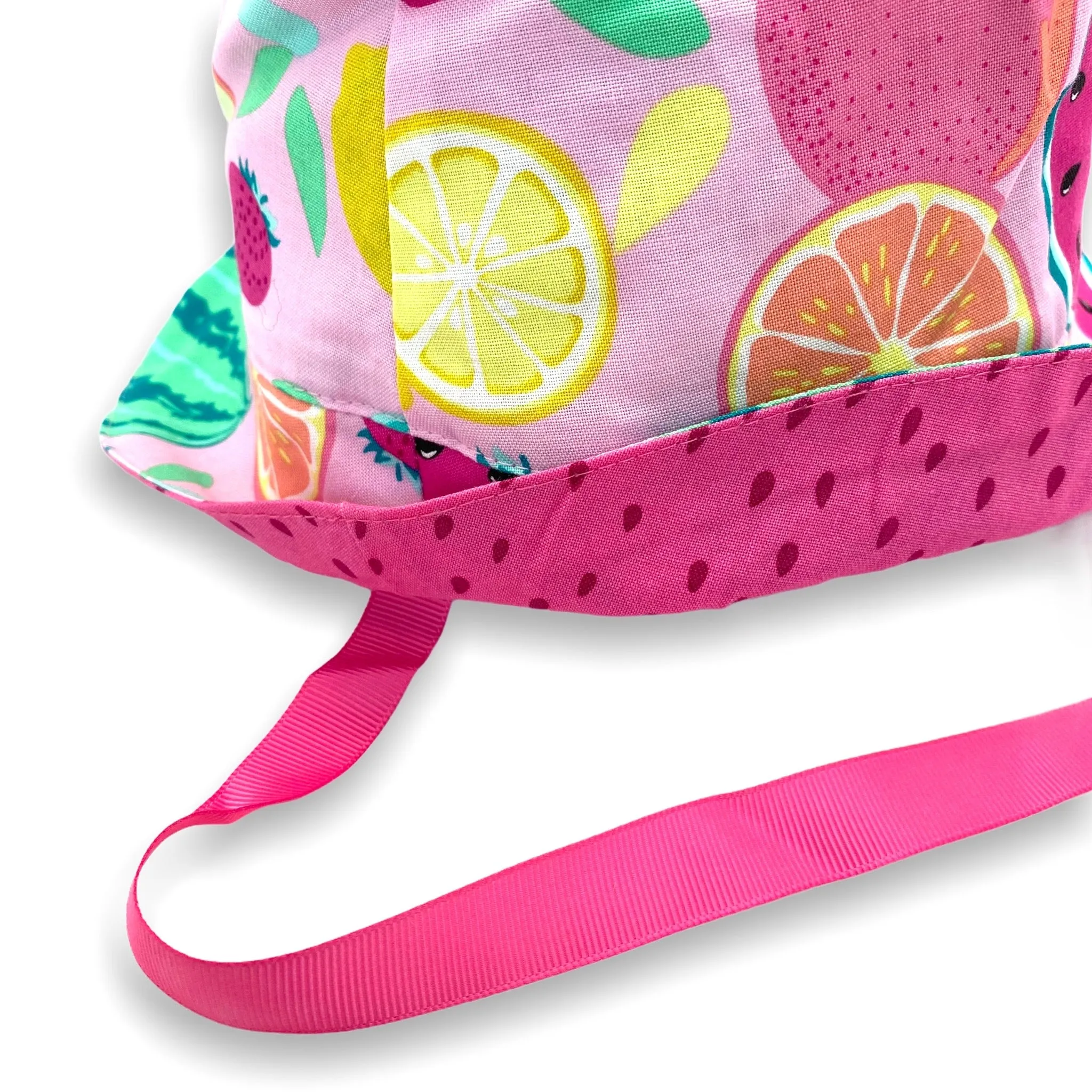 Reversible Sun Hat, Fruit Salad (Pink)