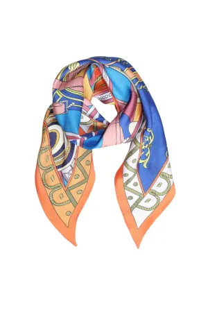 Riviera Scarf | Navy Orange