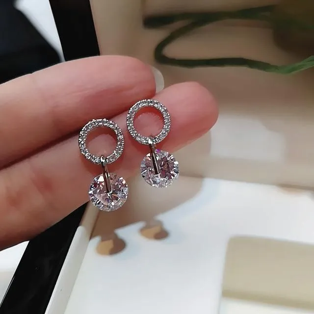 Round Women Drop Earrings Stylish Women Earring Jewelry