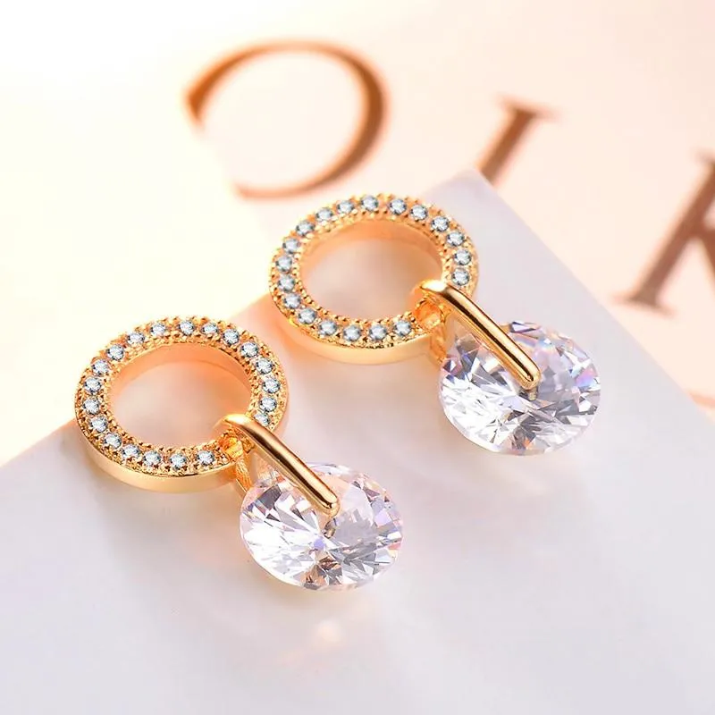 Round Women Drop Earrings Stylish Women Earring Jewelry