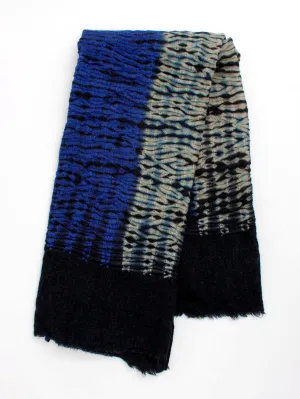 Shibori Tie Dye Merino Wool Scarf, Mix