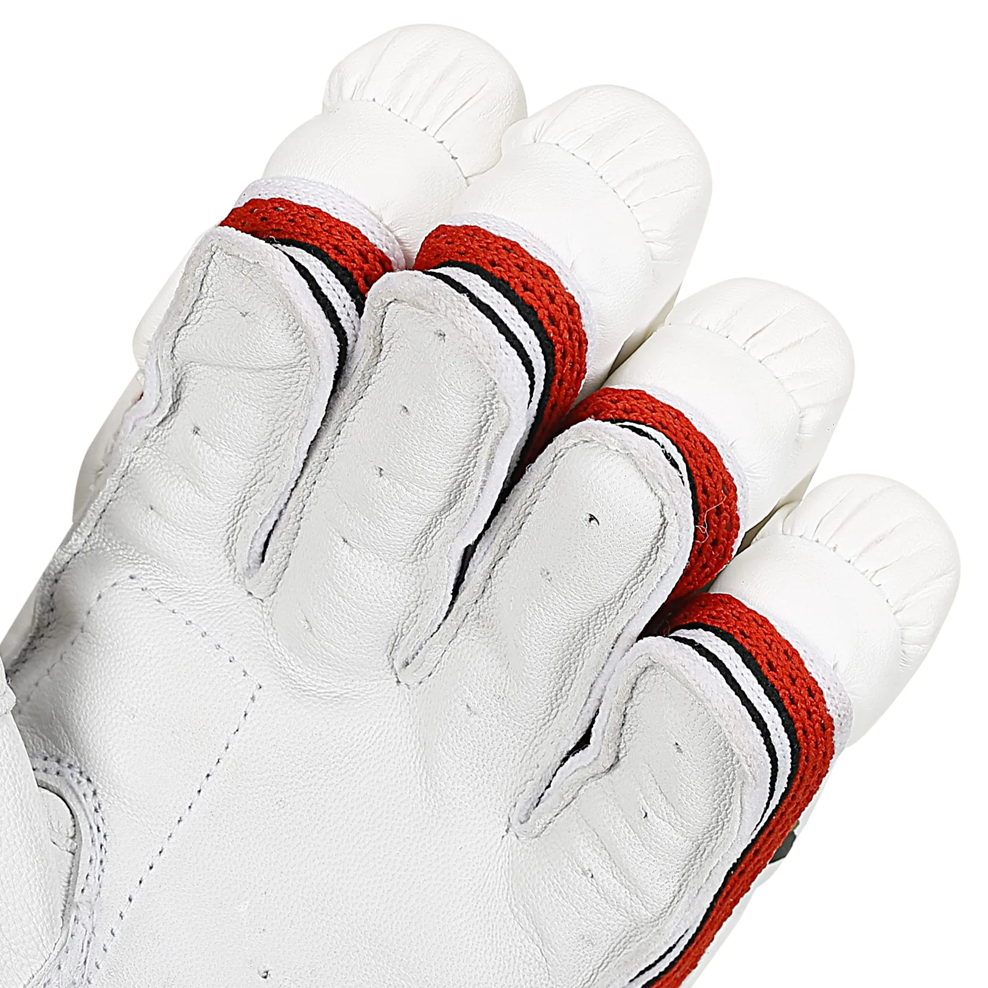 STRAUSS Cricket Batting Gloves | Premium Leather Ball Protection | Ergonomic Design for Left-Hand Batsman | Superior Grip and Comfort | High-Performance Cricket Gloves | Edition : Test | Size: Men