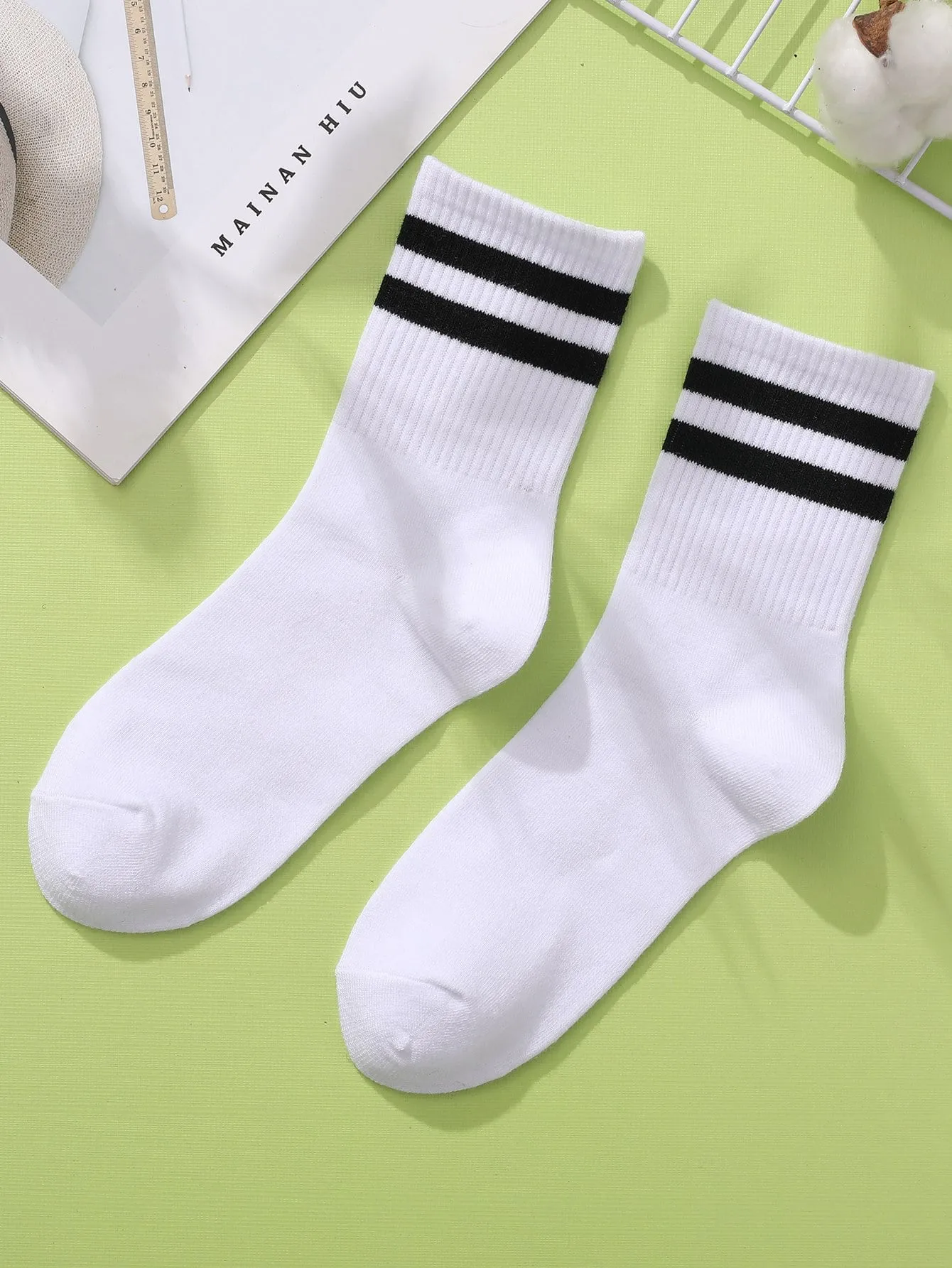 Striped Crew Socks Silly Socks for Women Funky Socks Funny Socks Novelty Socks