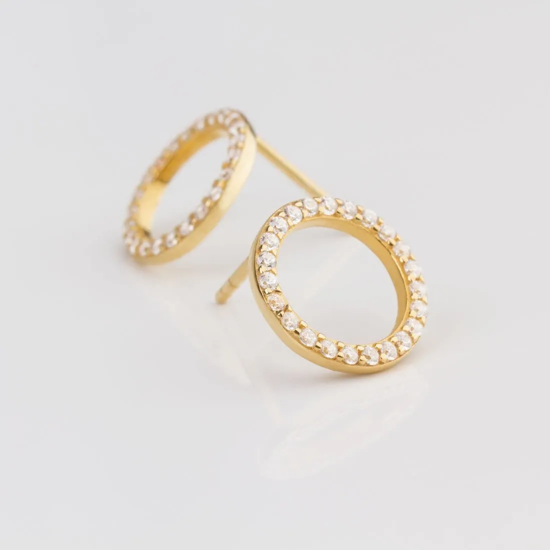 Stylish Zirconia Gold Earrings