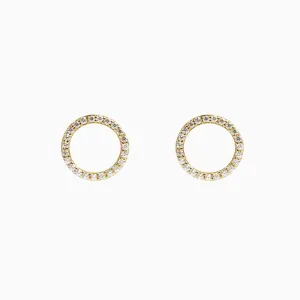 Stylish Zirconia Gold Earrings