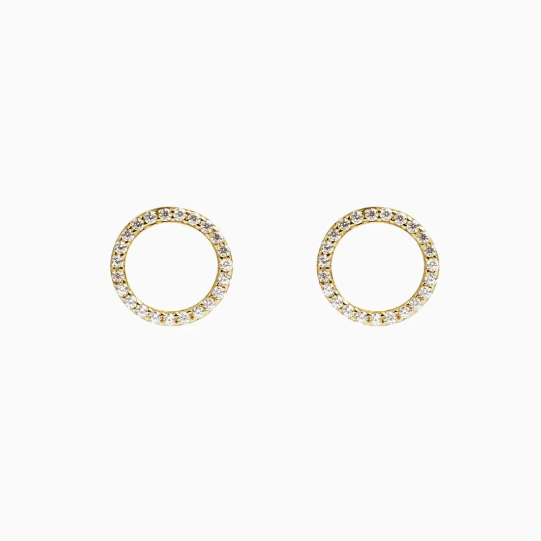 Stylish Zirconia Gold Earrings