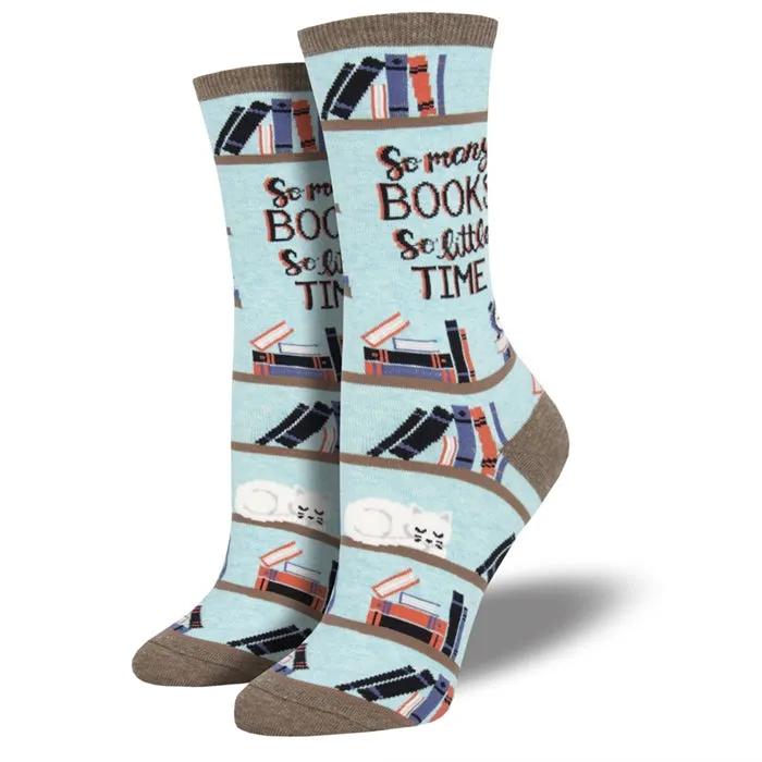 'Time for a Good Book' Women's printed socks