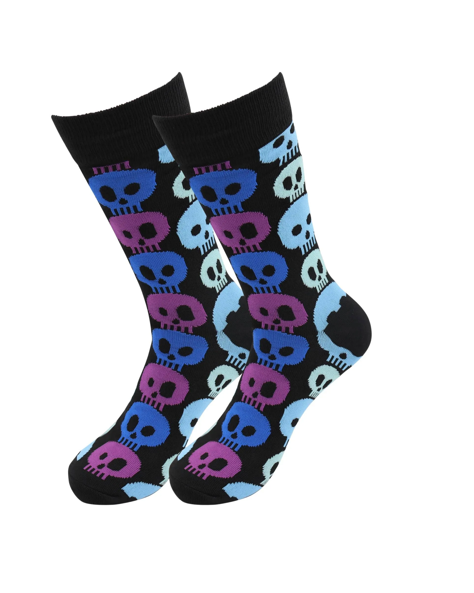 Trippy Cotton Funny Socks - Alien, Skull & Crossbone Socks