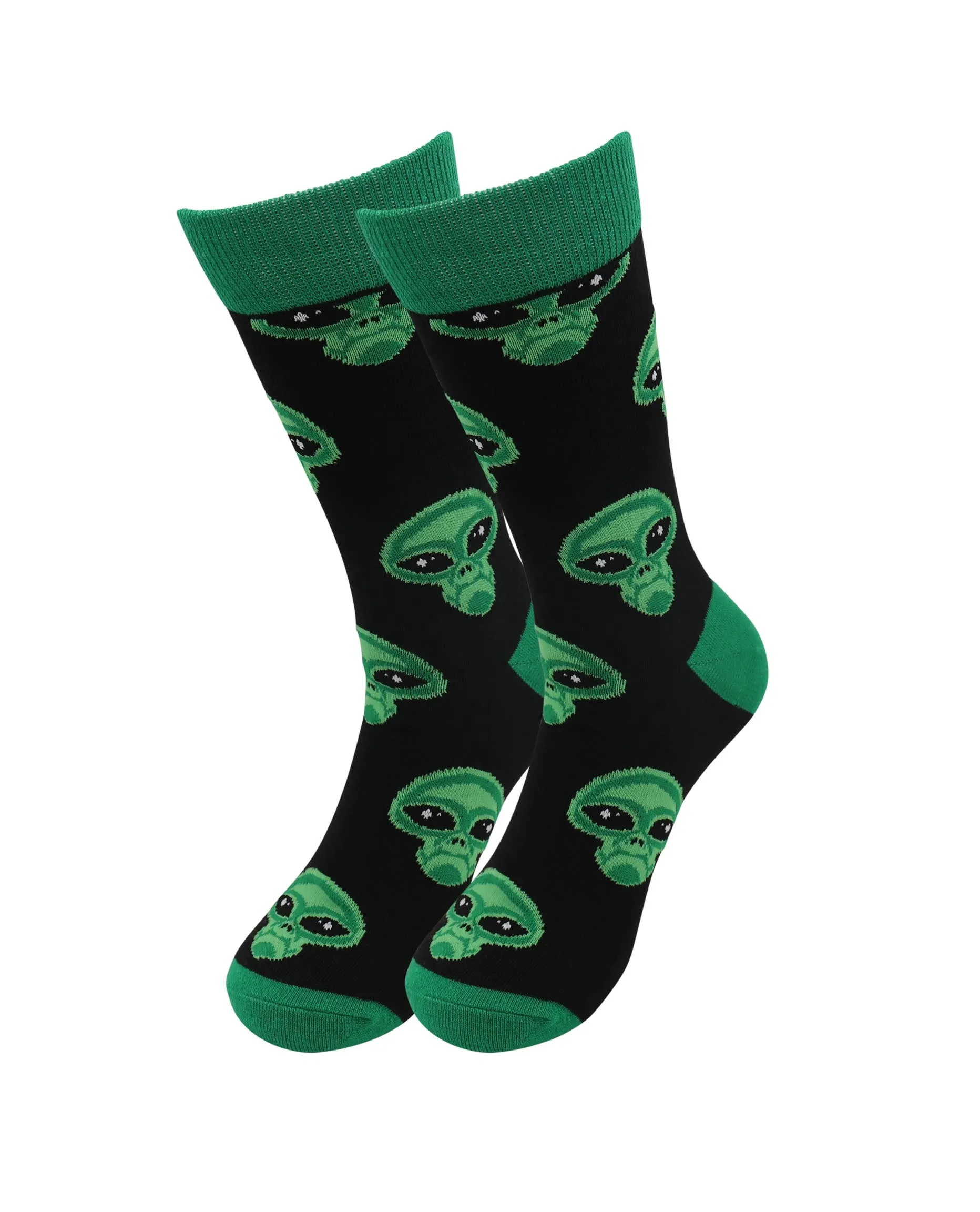 Trippy Cotton Funny Socks - Alien, Skull & Crossbone Socks