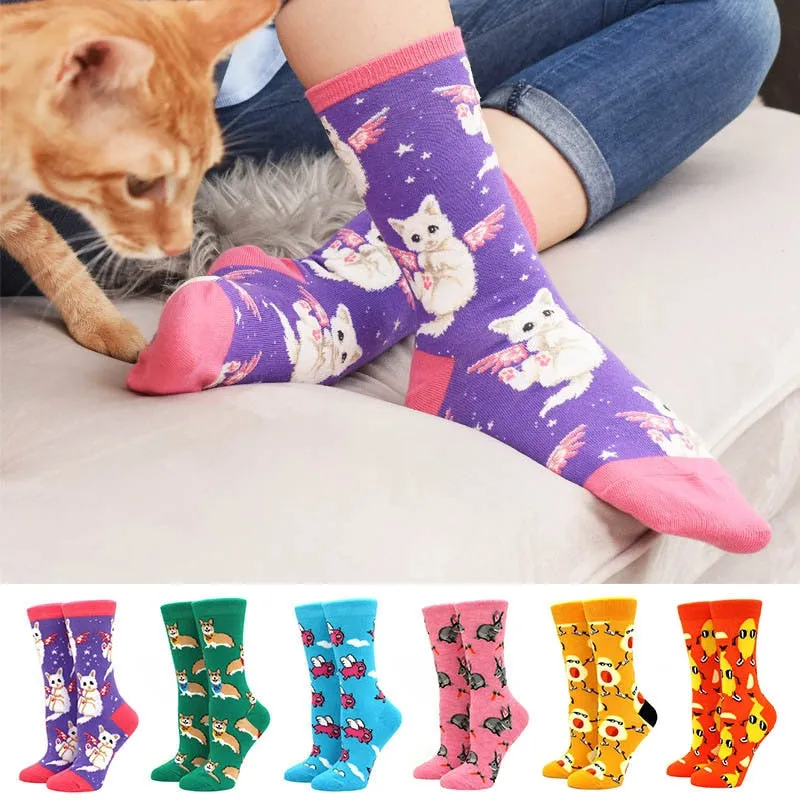 Women's Novelty Socks Fun and Fashionable Comfortable Ladies Socks with Personality FREE SHIPPING